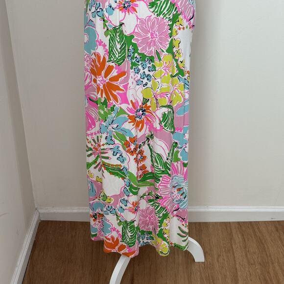 Lilly Pulitzer X Target Nosey Posey Tropical Strapless Maxi Dress Size S Multi - Picture 9 of 11